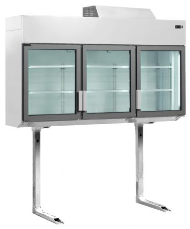 Vitrine murale négative de supermarché Blanche 3 portes - Tefcold - MTF185 VS
