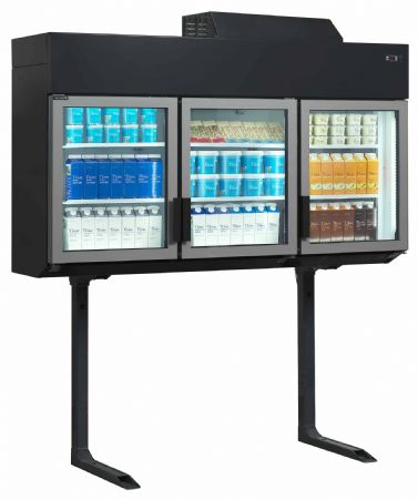 Vitrine murale négative de supermarché 3 portes vitrées - Tefcold - MTF210B VS