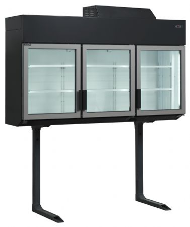 Vitrine murale négative de supermarché 3 portes vitrées - Tefcold - MTF210B VS