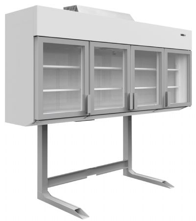 Vitrine murale négative de supermarché Blanche 4 portes - Tefcold - MTF250 VS