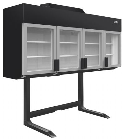 Vitrine murale négative de supermarché Noire 4 portes - Tefcold - MTF250B