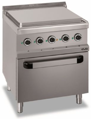 Cuisinire lectrique  plaque coup de feu sur four lectrique 4 zones de 2,25kW - Profondeur 700mm