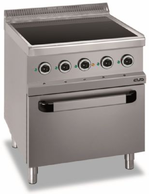 Cuisinire vitrocramique sur four lectrique 4 plaques - Profondeur 700mm