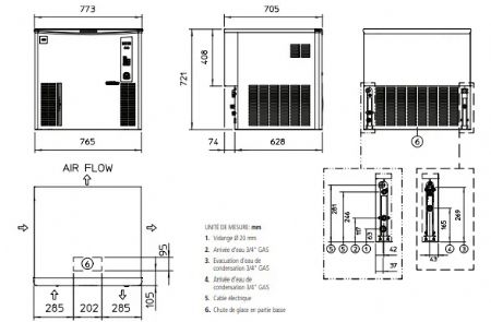 Machine � Gla�ons pro 165 kg/24h forme gourmets avec r�serve 181 kg