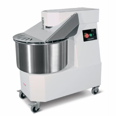 Pétrin à spirale 22L 2 vitesses avec tête relevable et cuve amovible - 380x730x660