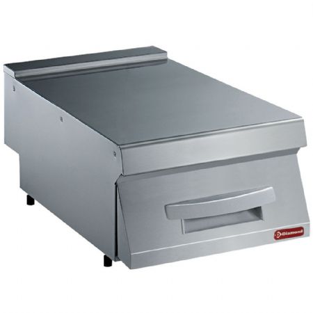 Élément neutre ligne de cuisson 700 avec tiroir, en acier inox AISI 304, 400x700x250/320 mm - Diamond - N17/PTC4T-N