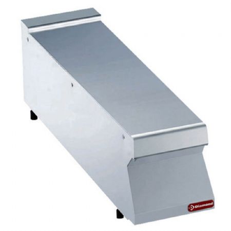Élément neutre ligne de cuisson 900 en acier inox 18/10 AISI 304 avec vérins réglables 200x900x250/320 mm - Diamond - N22/PT2T-N