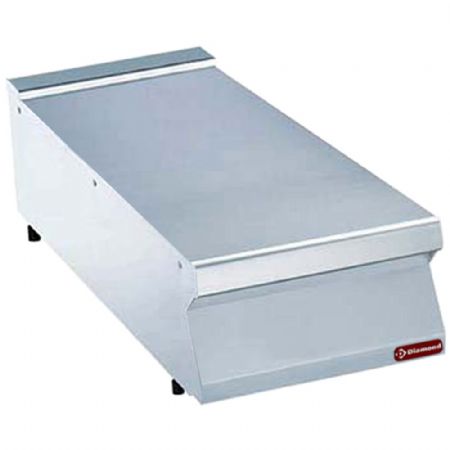 Élément neutre ligne de cuisson 900 en acier inox 18/10 AISI 304 400x900x250/320 mm - Diamond - N22/PT4T-N