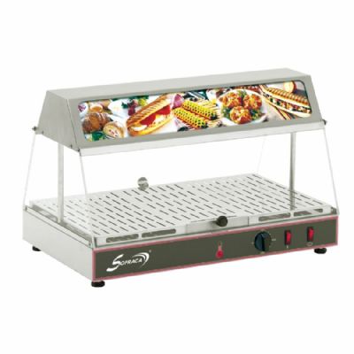 Vitrine chauffante électrique 1 niveau GN1/1 avec bloc lumineux Vitrine chauffante électrique 1 niveau GN1/1 avec bloc lumineux
