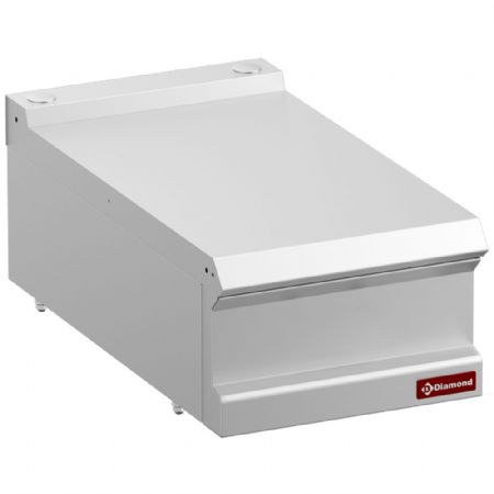 Élément neutre ligne de cuisson 700 en acier inox AISI 304, module 1/2 -Top, 400x700x250/320 mm - Diamond - N7/PT4T-N