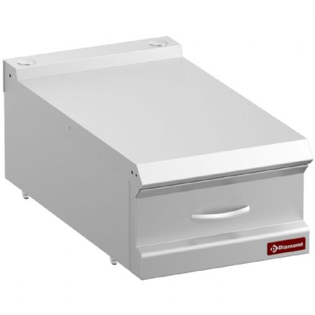 Élément neutre ligne de cuisson 700 module 1/2 avec tiroir en acier inoxydable 400x700x250/320 mm - Diamond - N7/PTC4T-N
