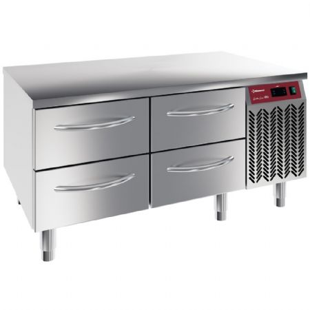 Soubassement réfrigéré 4 tiroirs GN 1/1, capacité 100 mm, positif - Diamond - N77/R212G-9D