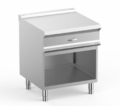 Element neutre sur soubassement ouvert avec tiroir - 700x730x850mm