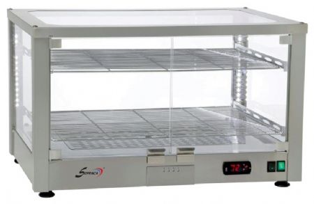 Vitrine chaude professionnelle 3 niveaux 780x490x480 mm Monophasé 1200 W - Sofraca - N83