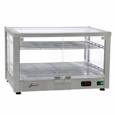 Vitrine chauffante électrique ventilée 3 niveaux - 780x490x480mm Vitrine chauffante électrique ventilée 3 niveaux - 780x490x480mm