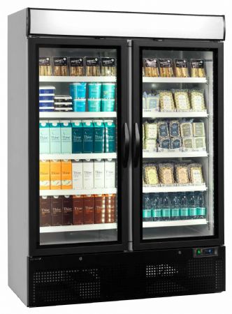 Réfrigérateur vitré 2 portes vitrées blanc 1079 L +2 à +8 °C - Tefcold - NC5000G
