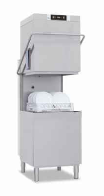 Lave-vaisselle à capot inox commandes manuelles avec panier 500x500 mm Lave-vaisselle à capot inox commandes manuelles avec panier 500x500 mm