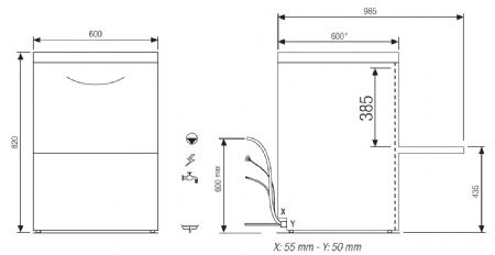 Lave-vaisselle professionnel avec adoucisseur panier 500x500 mm - Furnotel - NIAG261MAV1