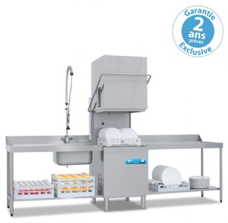 Lave-vaisselle professionnel à capot panier 500 x 500 mm triphasé - Furnotel - NIAG281V1
