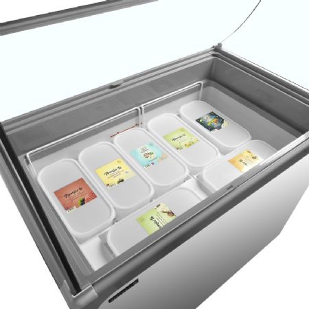 Vitrine à froid statique spéciale bacs à glace – plage de température -24 à -14°C