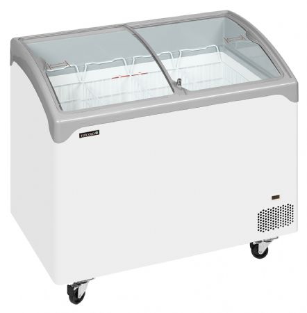 Congélateur bahut couvercle vitré de crème glacée 2 couvercles coulissants - Tefcold - NIC302SCEB