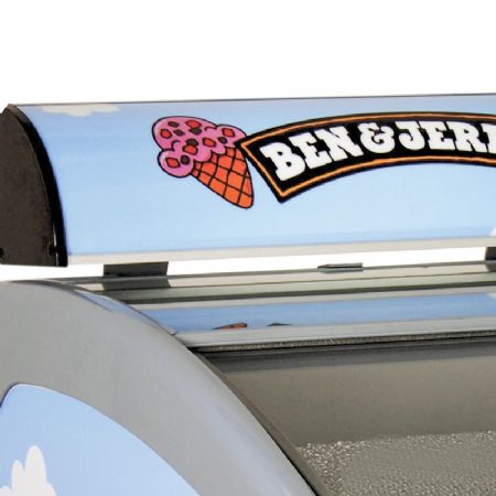 Congélateur coffre avec panneaux vitrés coulissants plans plage de température -24/-14°C capacité 390L