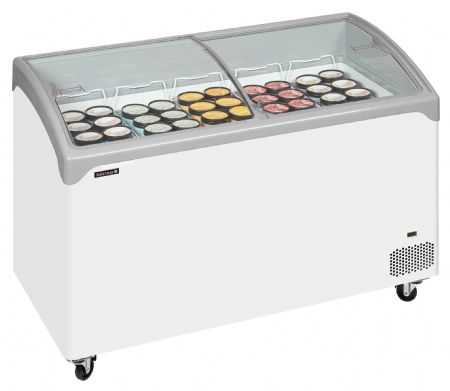 Congélateur bahut couvercle vitré de crème glacée - Tefcold - NIC402SCEB