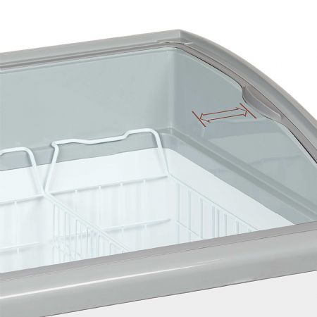 Congélateur bahut couvercle vitré de crème glacée 2 couvercles coulissants - Tefcold - NIC502SCEB