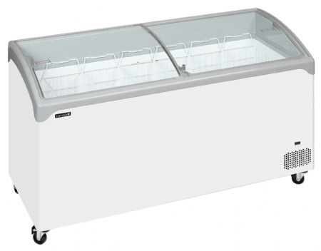 Congélateur bahut couvercle vitré de crème glacée 2 couvercles coulissants - Tefcold - NIC502SCEB