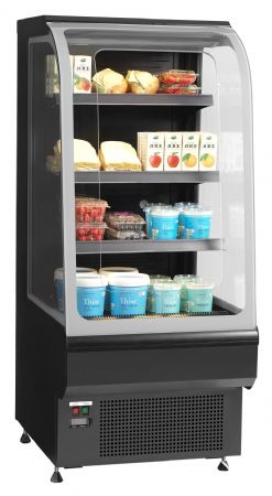 Vitrine libre service réfrigérée basse noire positive - Tefcold - NOC60CC