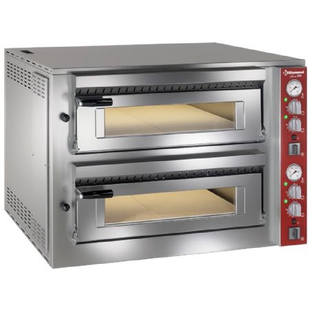Four professionnel Triphasé 2 chambres 2 x 4 pizzas Ø 350 mm - Diamond Promo - NRP/08