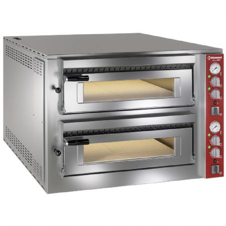 Four à pizza électrique Four électrique 2x 6 pizzas - Diamond Silver - NRP/12 Four à pizza électrique Four électrique 2x 6 pizzas - Diamond Silver - NRP/12