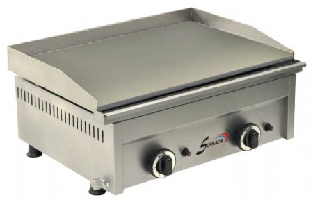 Plaque à snacker professionnelle Gaz à poser acier plaque inférieure lisse 6,4 kW - Sofraca - NS600A