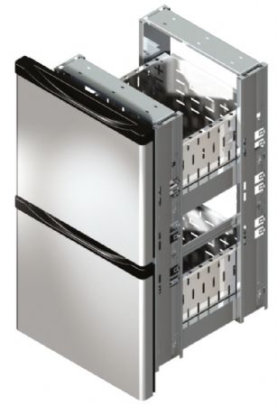 Bloc Tiroir pour arrire-bar 1/2-1/2 Inox - 280x410x330 mm