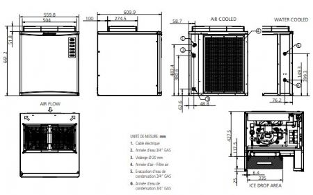 Machine � gla�ons cubiques professionnelle 210 kg/24h