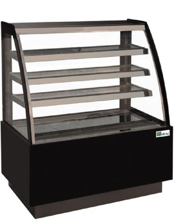 Vitrine panoramique positive pour patisserie avec vitre bombe 3 tages +2 / +8C - 521L