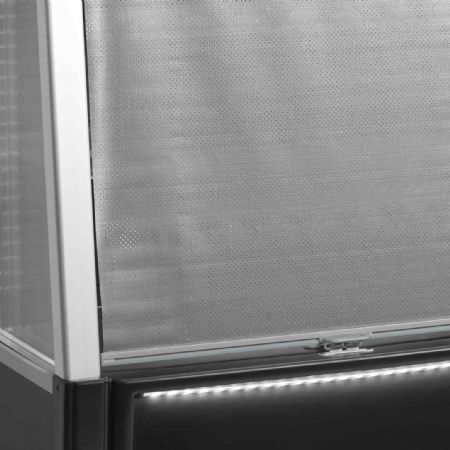 Façade ouverte basse noire positive 242 L -1 à +7 °C - Tefcold - ODC90 BLACK