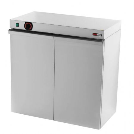 Chauffe-assiettes sur colonne réglable de 30 à 90 °C - 1,5 kW capacité 120 assiettes