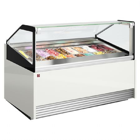 Vitrine  crme glace 12 bacs inox - 360x165 mm