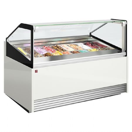 Comptoir à crème glacée professionnel 18 bacs 5 L 1605 mm - Diamond - OTTA16-V8