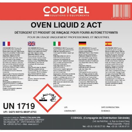Dtergent 2 en 1 pour four 10L