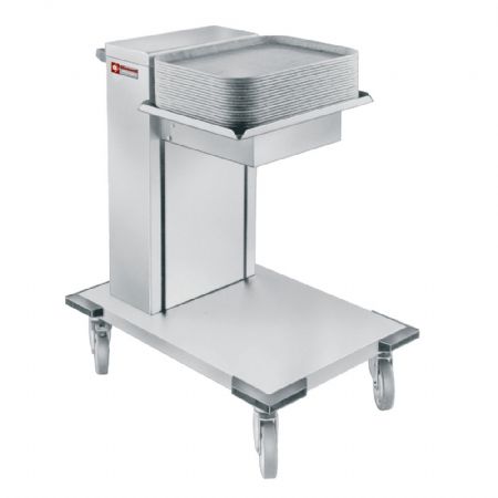 Chariot de Débarrassage neutre à ressorts pour plateaux 645x745x910 mm - Diamond - OX-MS