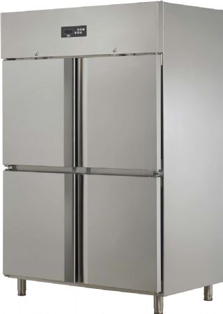 Armoire rfrigre positive inox 4 demies portes pleine -2 / +8C - 1410L