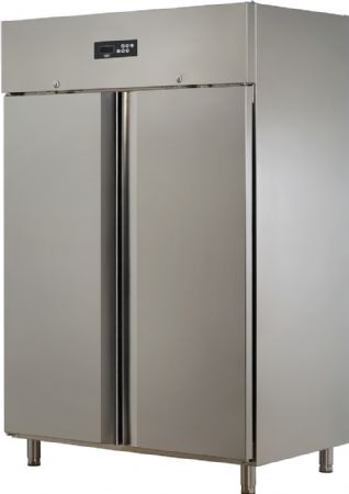 Armoire réfrigérée positive inox 2 portes pleine -2 / +8°C - 1410L Armoire réfrigérée positive inox 2 portes pleine -2 / +8°C - 1410L