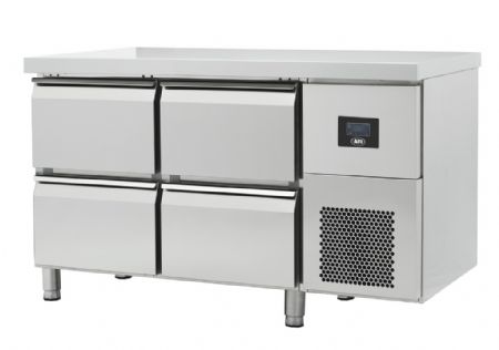 Table rfrigre professionnelle ngative inox 4 tiroirs 301 L