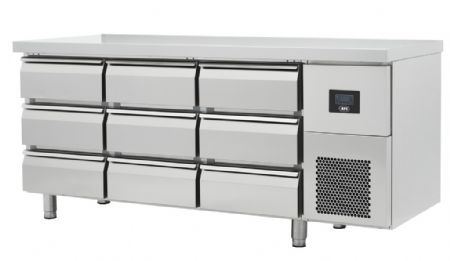 Table rfrigre professionnelle positive inox 9 tiroirs 457 L