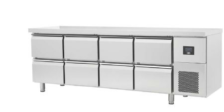 Table rfrigre professionnelle ngative inox 8 tiroirs 625 L