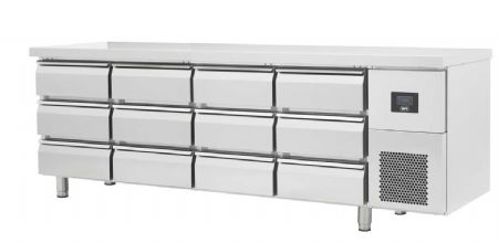 Table rfrigre professionnelle positive inox 12 tiroirs 625 L