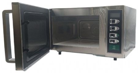 Micro-ondes cafétéria à sole fixe en inox - 1100 W -