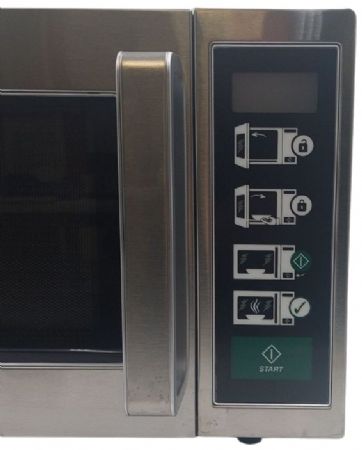 Micro-ondes cafétéria à sole fixe en inox - 1100 W -